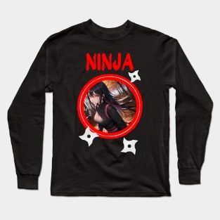 Ninja Target Love Cute Anime Girl Long Sleeve T-Shirt